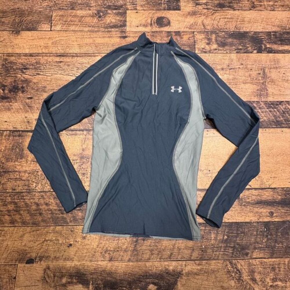 Under Armour Quarter Zip Athletic Running Top Performance Workout Long Sleeve M‎